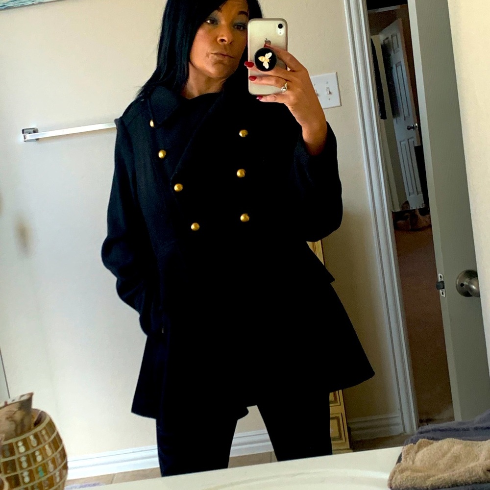 Stylish woman’s peacoat
